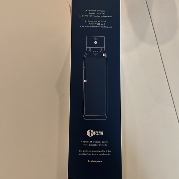 LARQ Water Bottle PurVis In BLUE NIB NEW 17oz - Picture 11 of 12